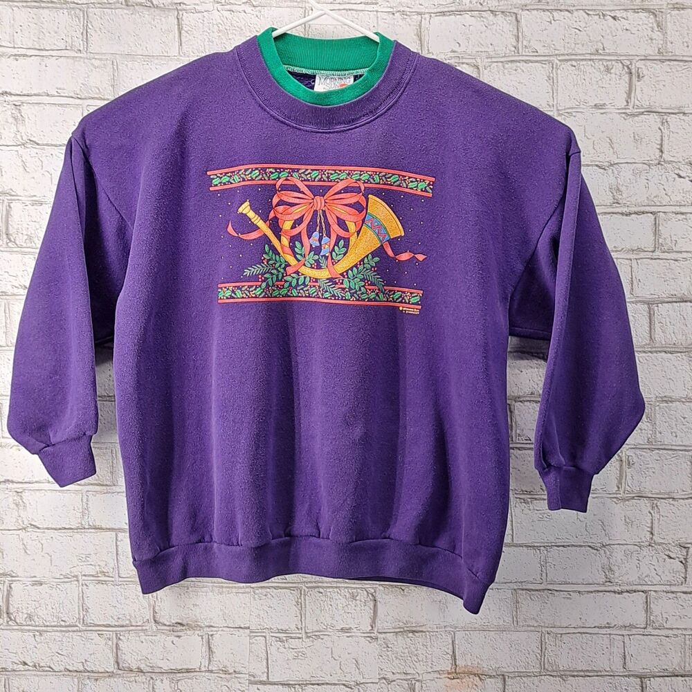 Vintage Morning Sun Women's 3X Sweatshirt Grandmacore Cottagecore USA Made